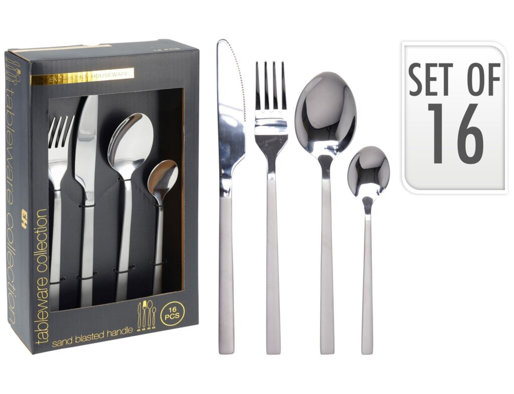 Μαχαιροπίρουνα Cutlery Set 16 Pcs Silver Clr Cc4101020