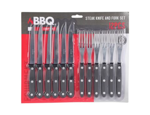 Μαχαιροπίρουνα Steak Knife And Fork Set 12Pcs 404002600