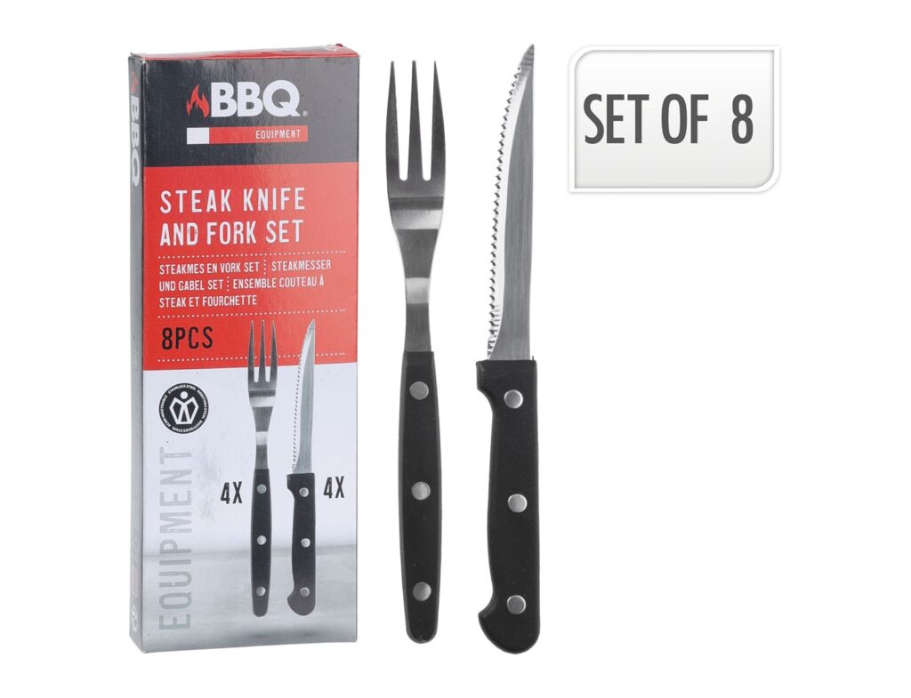 Μαχαιροπίρουνα Steak Knife And Fork Set 8Pcs 404002680