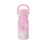 Παιδικό παγούρι-θερμός με καλαμάκι - 500ml - 696246 - Pink