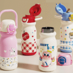 Παιδικό παγούρι-θερμός με καλαμάκι - 500ml - 696246 - Pink