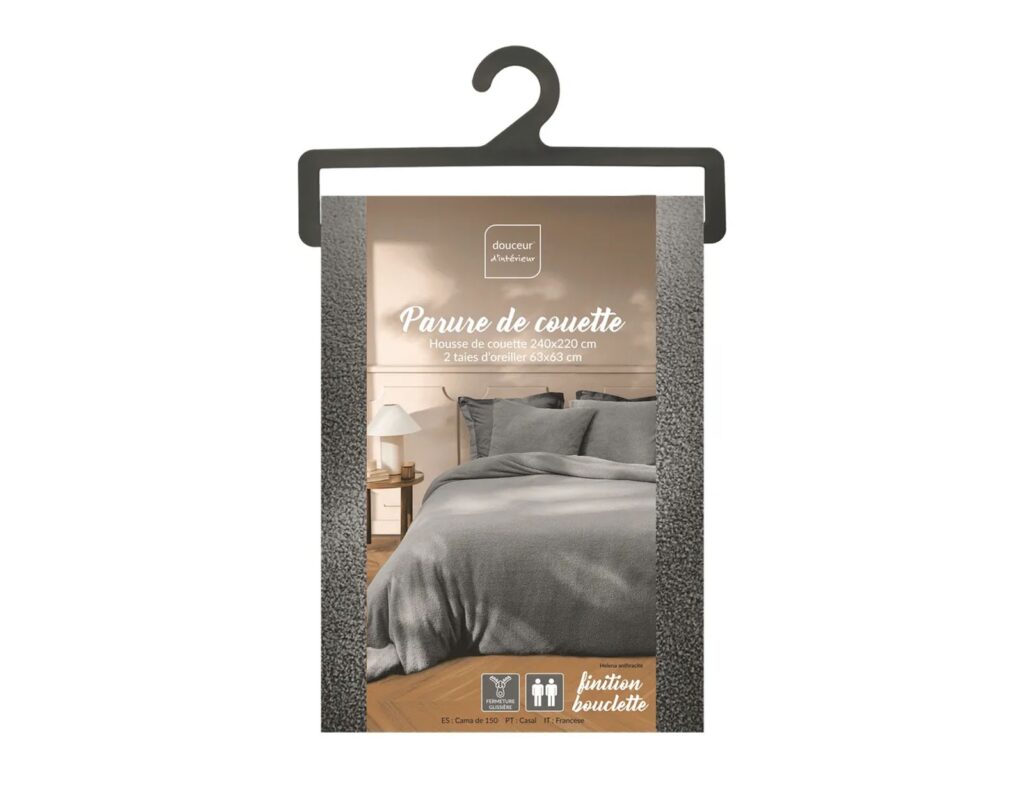 Παπλωματοθήκες & Κλινοσκεπάσματα 3 Pieces Bedding Set 240 X 220 Cm Plain Curly Hele