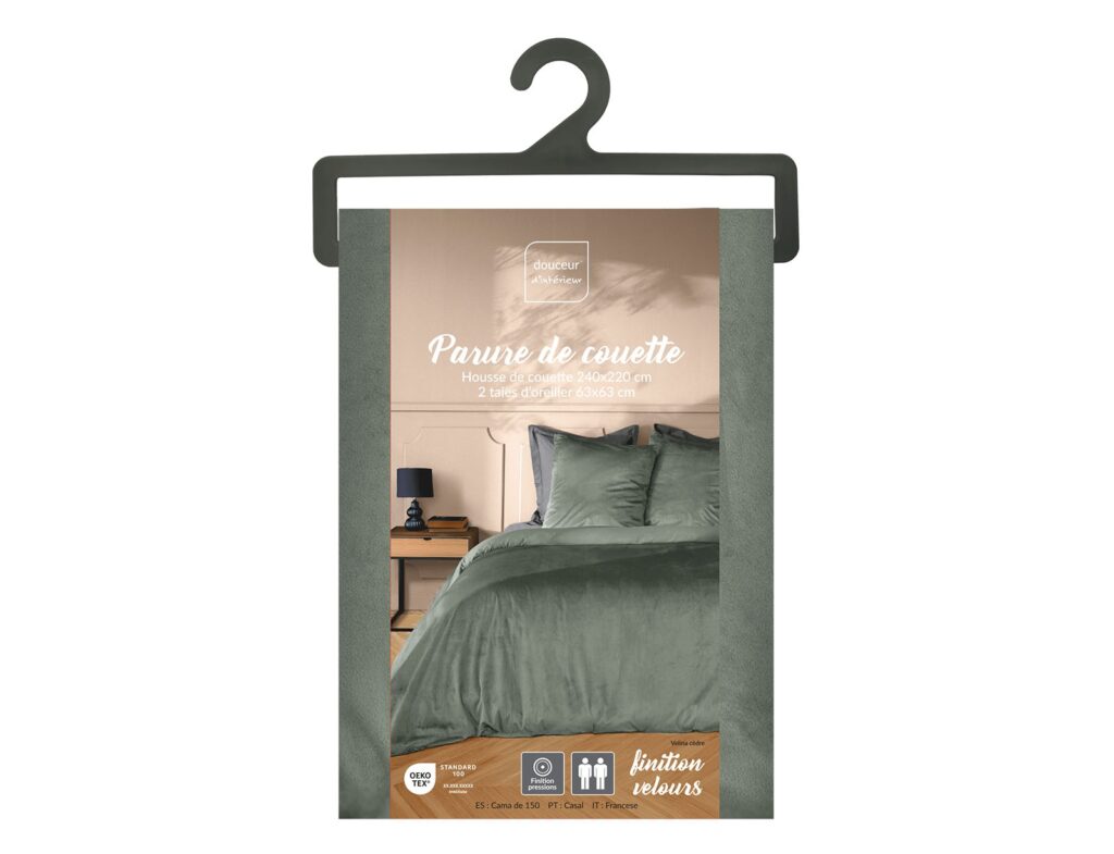 Παπλωματοθήκες & Κλινοσκεπάσματα 3 Pieces Bedding Set 240 X 220 Cm Plain Velvet Vel