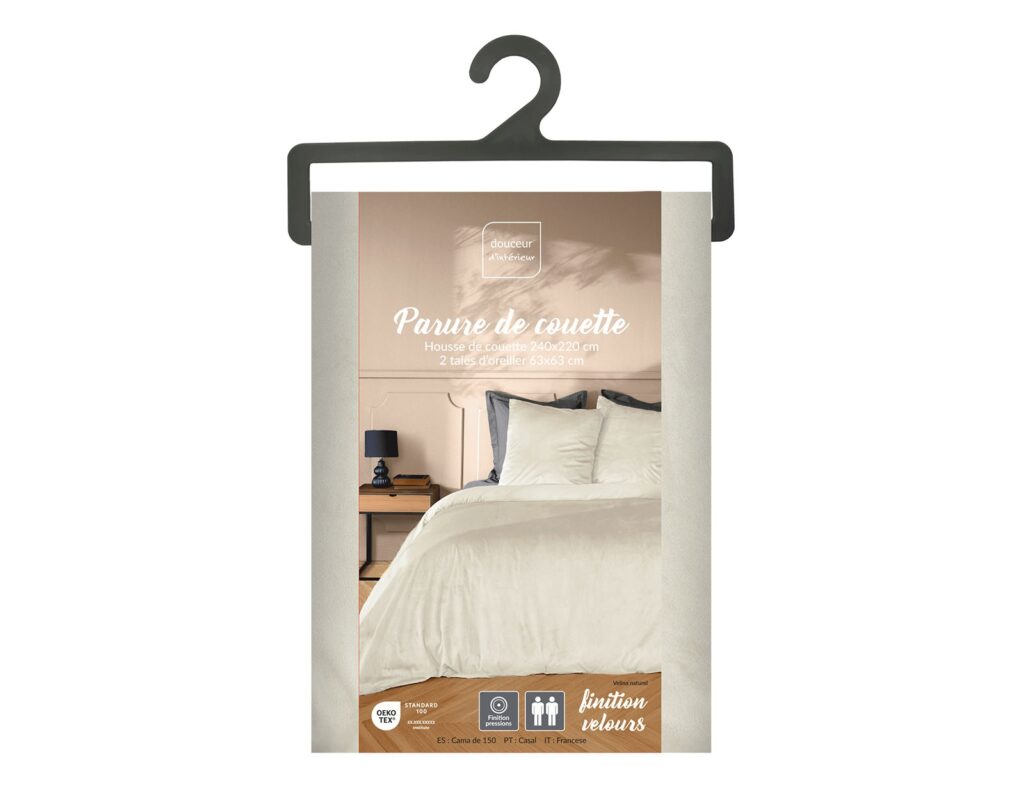 Παπλωματοθήκες & Κλινοσκεπάσματα 3 Pieces Bedding Set 240 X 220 Cm Plain Velvet Vel