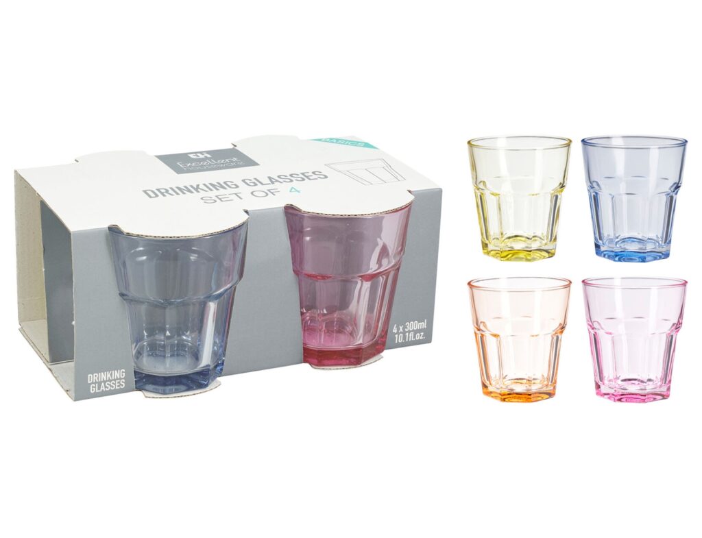 Ποτήρια, Κούπες & Κανάτες Drinking Glass Set 4Pcs 300Ml Ye5000600