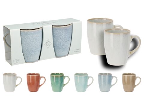 Ποτήρια, Κούπες & Κανάτες Mug Stoneware 340Ml 6Ass Clrs Q99000360
