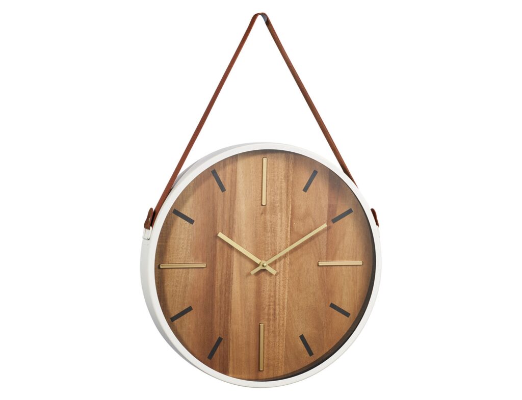 Ρολόγια Εσωτερικού Χώρου Wall Clock With Brown Handle Nb1240000