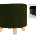 Σκαμπό & Πουφ Storage Stool Teddy 40Cm Green Aak400240