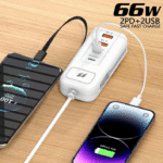Αντάπτορας φόρτισης Fast Charge με 2 θύρες USB-A & Type-C & καλώδιο Type-C - JG-01 - 811726