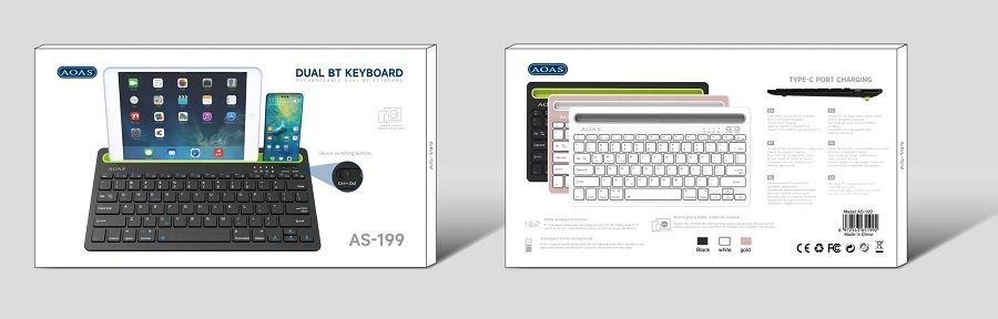 Ασύρματο πληκτρολόγιο Bluetooth - AS199 - AOAS - 651992 - Black