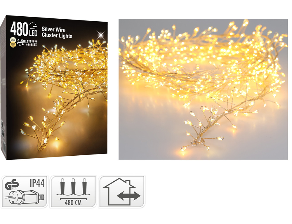 Χριστουγεννιάτικα Λαμπάκια Led Silverwire 480Led Cluster Ax8717640