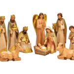 Χριστουγεννιάτικες Φιγούρες Crib Set Of 10, Made Of Poly Colorful (H) 6-23Cm