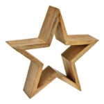 Διακόσμηση & Deco Σε Εορταστικό Πνεύμα Star Mango Wood Natural (W/H/D) 24X23X6Cm