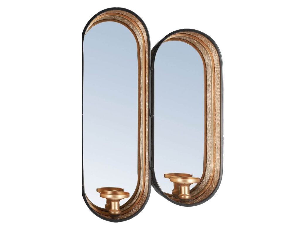 Διακοσμητικοί Καθρέφτες Countryfield Wall Mirror With Candle Holders 93.5