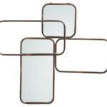 Διακοσμητικοί Καθρέφτες Ptmd Mirror Feron Iron Frame Rectangles 84 Cm
