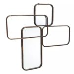 Διακοσμητικοί Καθρέφτες Ptmd Mirror Feron Iron Frame Rectangles 84 Cm