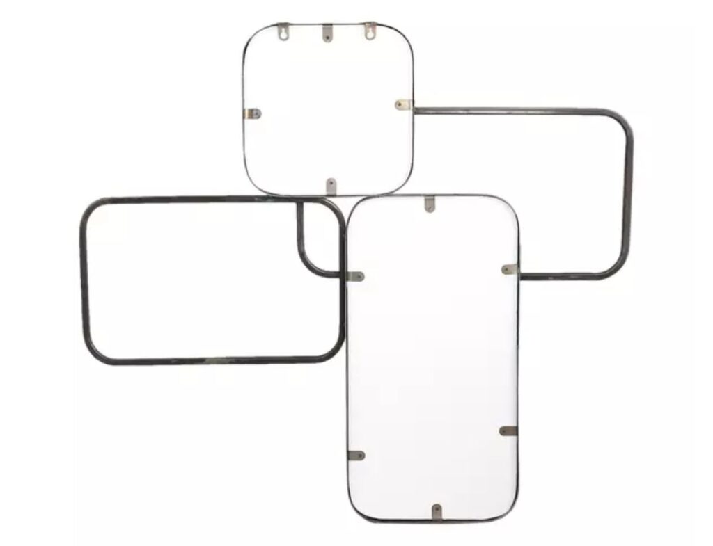 Διακοσμητικοί Καθρέφτες Ptmd Mirror Feron Iron Frame Rectangles 84 Cm