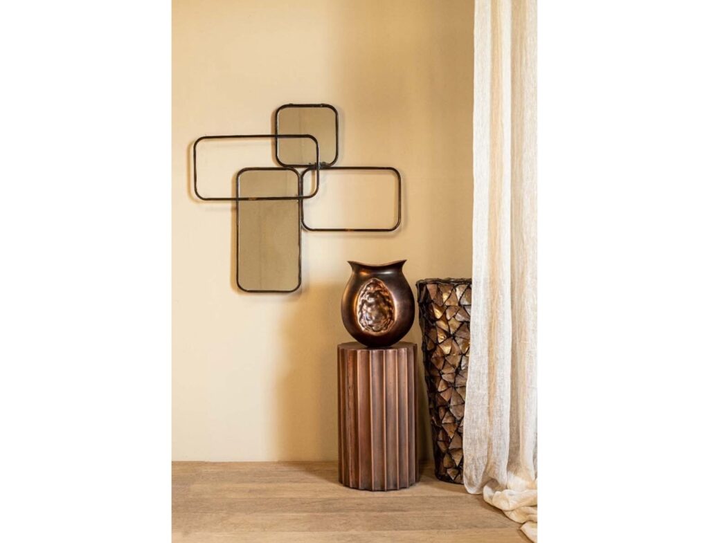 Διακοσμητικοί Καθρέφτες Ptmd Mirror Feron Iron Frame Rectangles 84 Cm