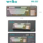 Ενσύρματο πληκτρολόγιο Η/Υ - LED RGB - WB-222 - Weibo - 658335
