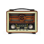 Επαναφορτιζόμενο ραδιόφωνο Retro - MD-2026 - 120257 - Brown