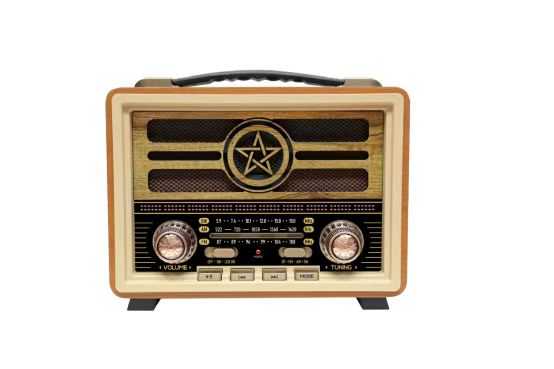 Επαναφορτιζόμενο ραδιόφωνο Retro - MD-2026 - 120257 - Yellow/Beige