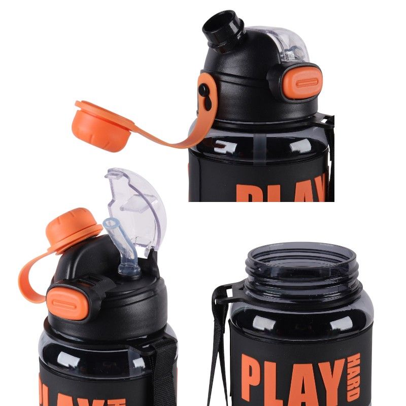 Φορητό παγούρι πλαστικό - 800ml - 722429 - Black