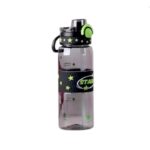 Φορητό παγούρι πλαστικό με καλαμάκι - 600ml - 722443 - Black