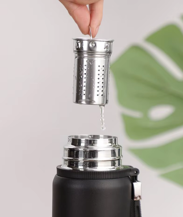 Φορητό παγούρι-θερμός με κούπα - 600ml - 312598 - Green