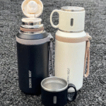 Φορητό παγούρι-θερμός με κούπα - 650ml - 954149 - Black