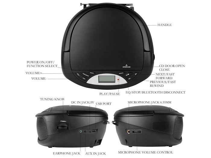 Φορητό ραδιόφωνο & CD Player - X8 - 718204
