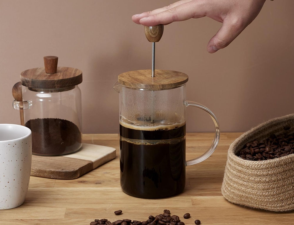 Καφετιέρες Φιλτρου Χειρός Cafetiere A Piston Verre Acacia 85Cl M8 Ka0093