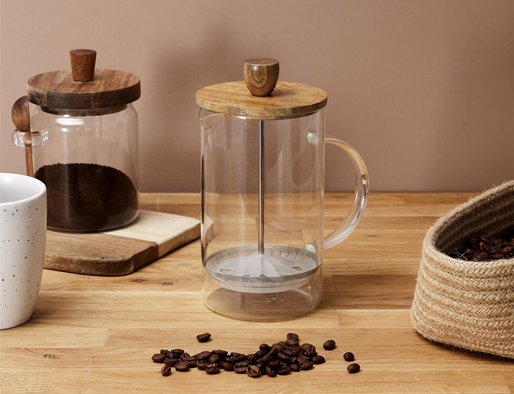 Καφετιέρες Φιλτρου Χειρός Cafetiere A Piston Verre Acacia 85Cl M8 Ka0093