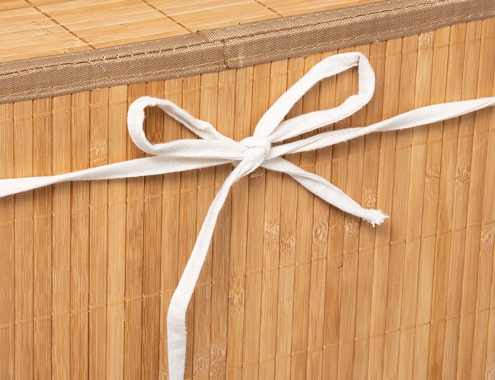 Καλάθια Για Άπλυτα Rect Bamboo Laundry Basket Five 60L 161045A