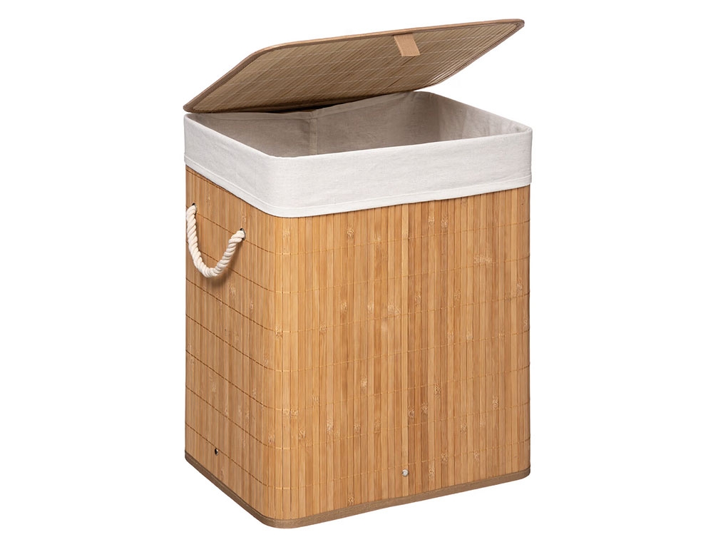 Καλάθια Για Άπλυτα Rect Bamboo Laundry Basket Five 60L 161045A