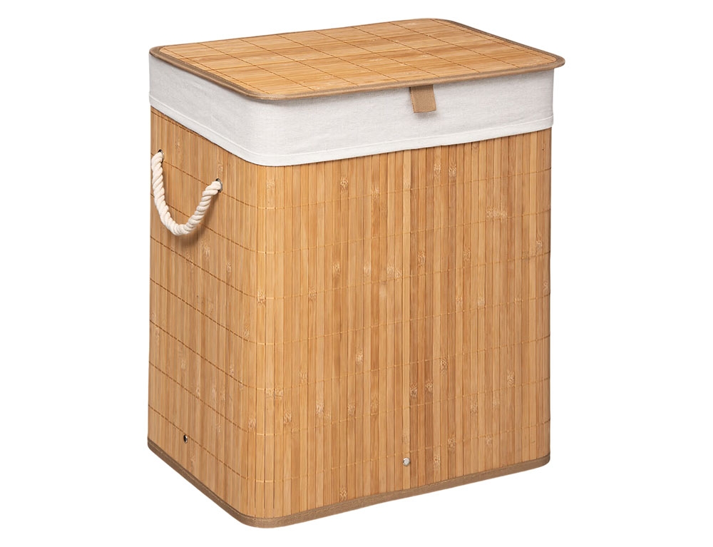 Καλάθια Για Άπλυτα Rect Bamboo Laundry Basket Five 60L 161045A
