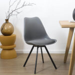 Καρέκλες & Πολυθρόνες Chair Pp With Cushion Atom Grey M4 Hd0484