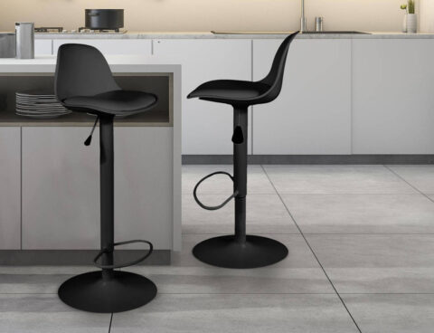 Καρέκλες & Πολυθρόνες Isak Black Bar Stool Hd6215