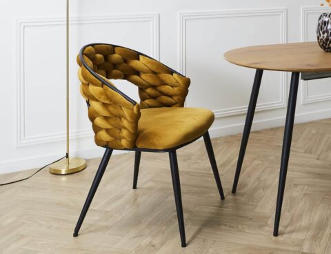 Καρέκλες & Πολυθρόνες Sawyer Chair Mustard Yellow A1 Hd0358