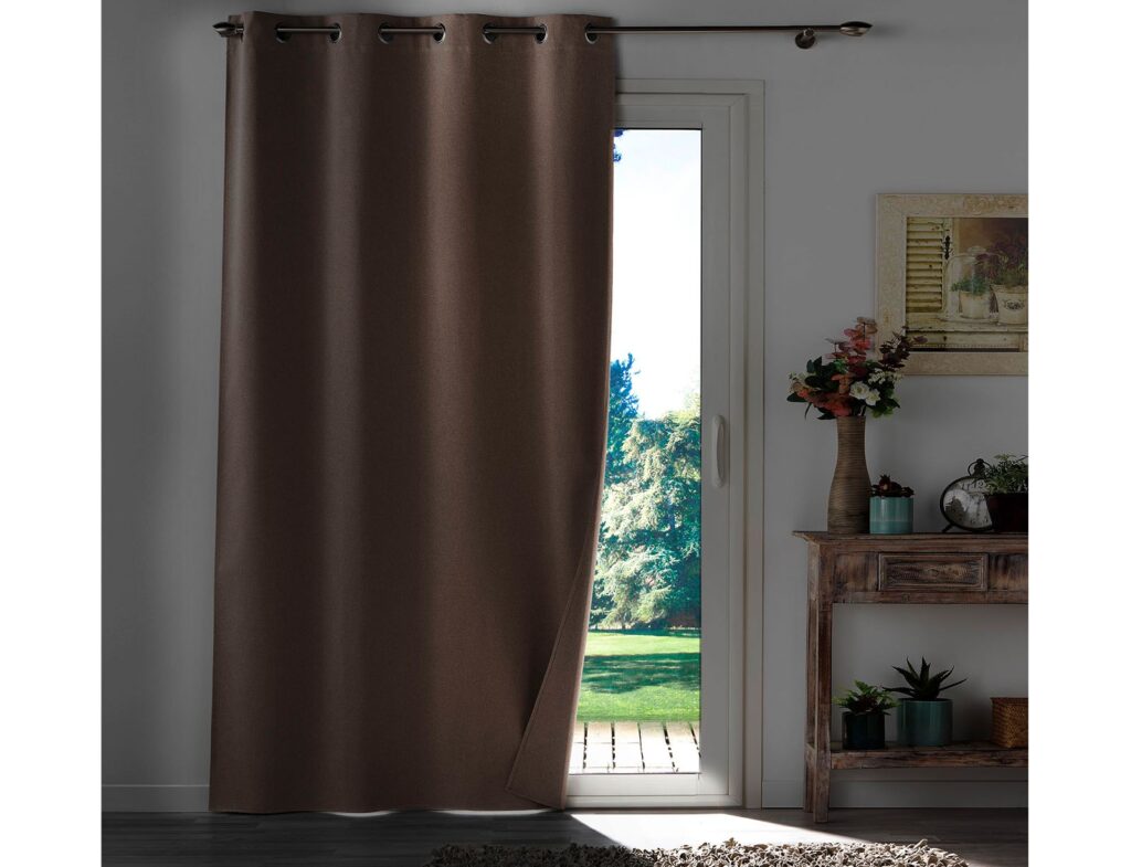 Κουρτίνα Blackout Occult Douceur D'intérieur - 135X280Cm - Καφέ