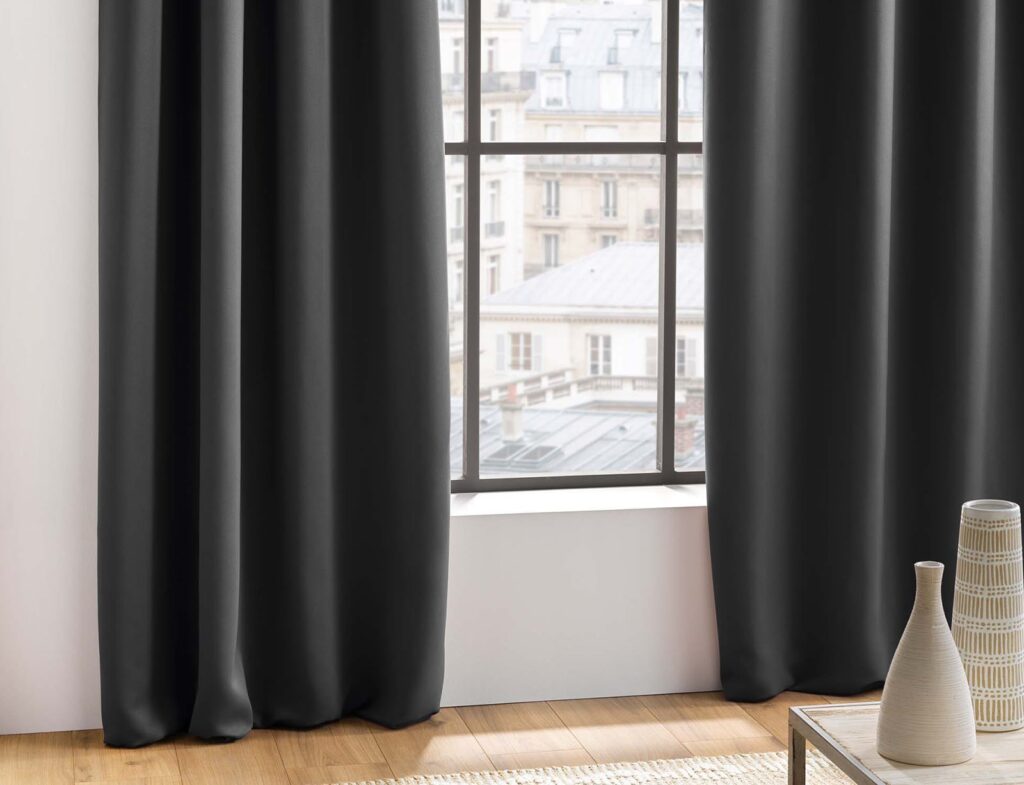 Κουρτίνα Blackout Occult Douceur D'intérieur - 135X280Cm - Μαύρο