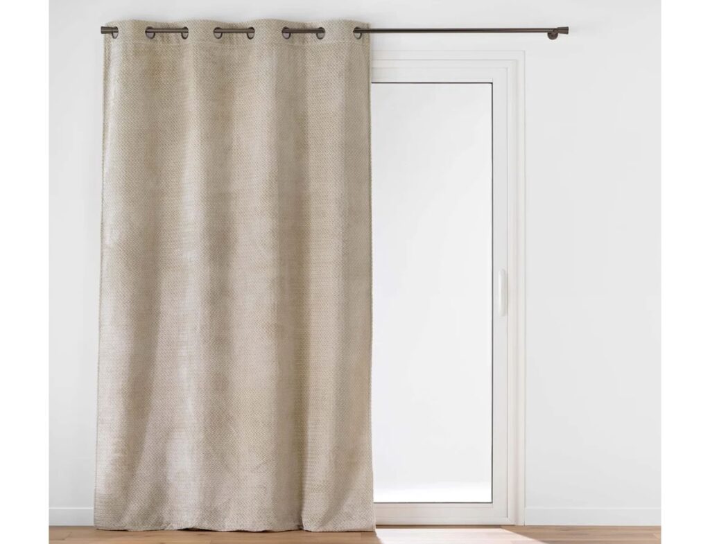 Κουρτίνες & Κουρτινόξυλα Curtain With Eyelets 140 X 240 Cm Plain Embossed F