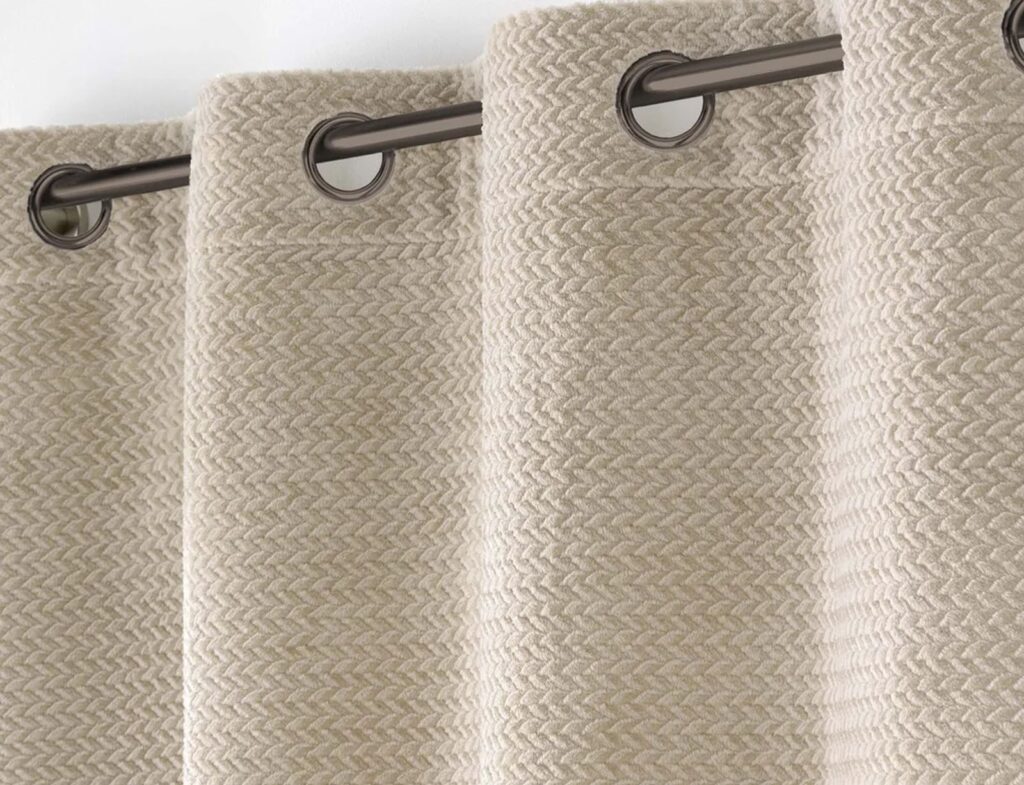 Κουρτίνες & Κουρτινόξυλα Curtain With Eyelets 140 X 240 Cm Plain Embossed F