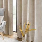 Κουρτίνες & Κουρτινόξυλα Curtain With Eyelets 140 X 240 Cm Plain Embossed F