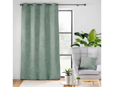 Κουρτίνες & Κουρτινόξυλα Curtain With Eyelets 140 X 240 Cm Plain Embossed F