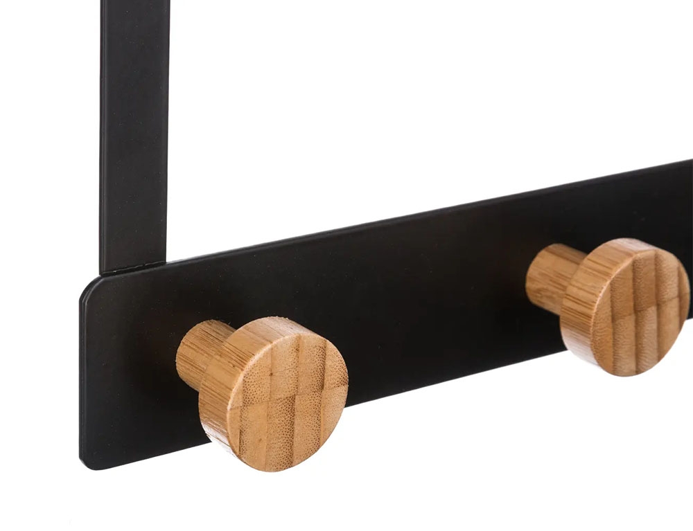 Κρεμάστρες & Καλόγεροι Door Hook 5H Mtl/Bamb Black 151570A