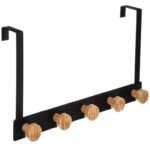 Κρεμάστρες & Καλόγεροι Door Hook 5H Mtl/Bamb Black 151570A