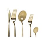 Μαχαιροπίρουνα DKD Home Decor Χρυσό Ανοξείδωτο ατσάλι 3 x 1,5 x 13 cm 20 Τεμάχια