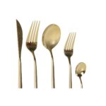 Μαχαιροπίρουνα DKD Home Decor Χρυσό Ανοξείδωτο ατσάλι 3 x 1,5 x 13 cm 20 Τεμάχια