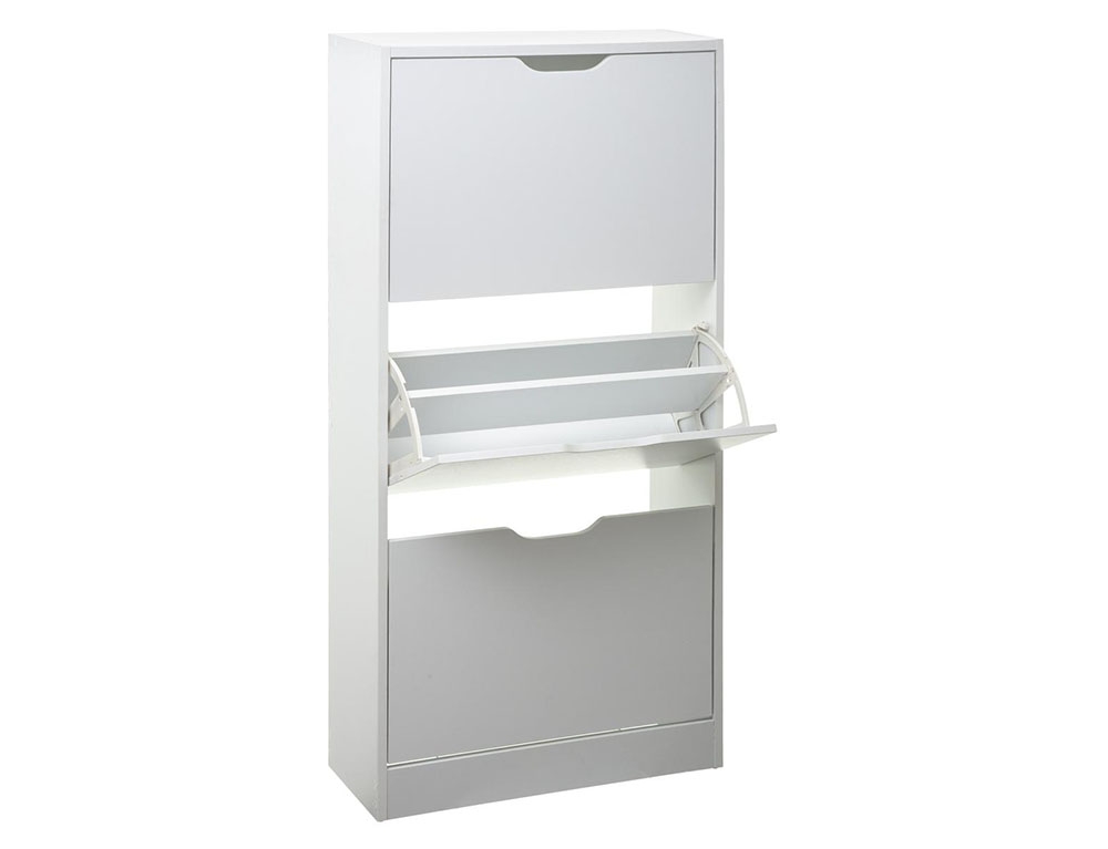 Παπουτσοθήκες Wood Shoe Rack 3Drw White 18P Five 160392C