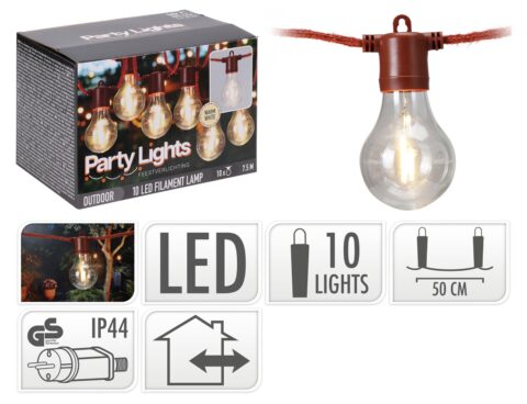 Party Lights Party Lights Bulbs 50Led Red B